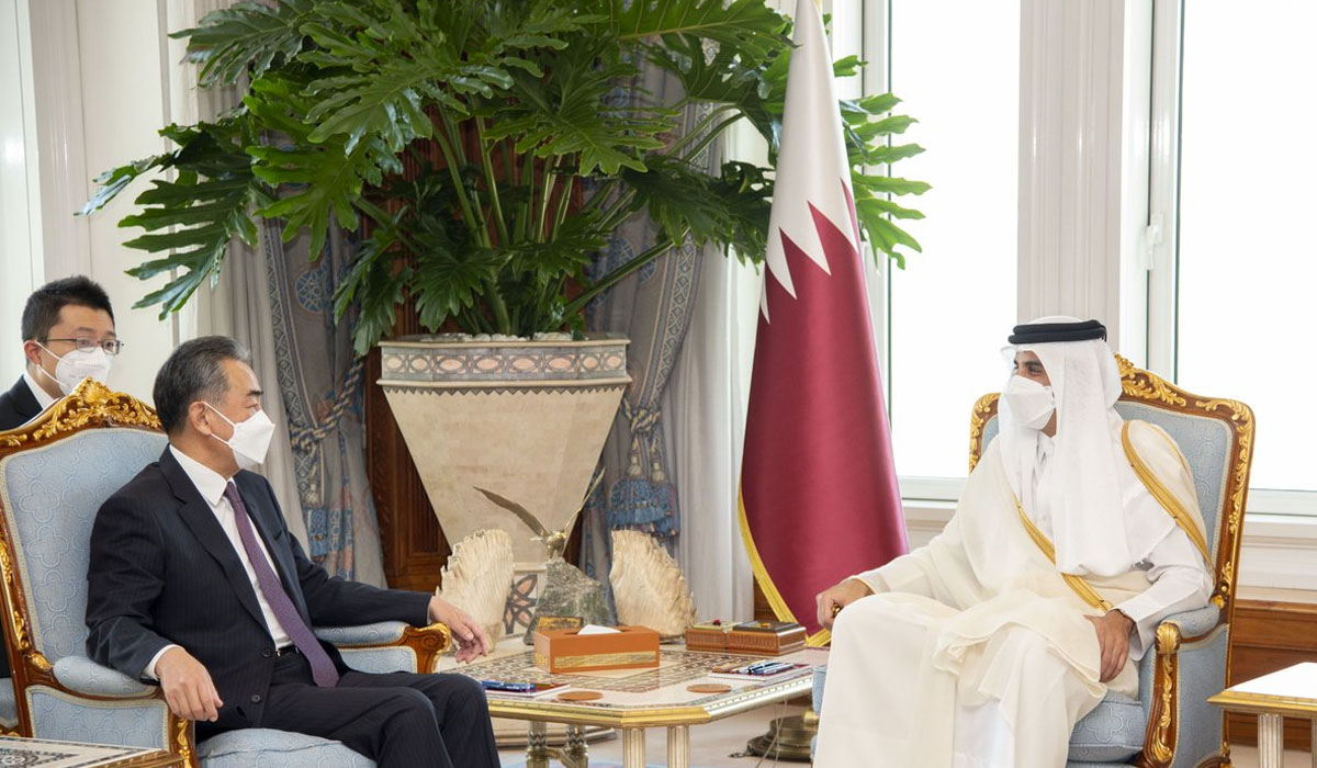 HH the Amir Meets Chinese Foreign Minister